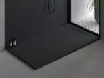 Receveur de douche, avec position évacuation à vingt centimètre du bord, L. 65 à 210 x l. 65 à 100 cm, résine pleine masse anti glissante PN24, Garantie 5 ans, Livraison offerte